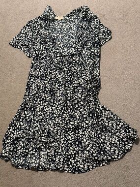 Women’s Loft Floral Wrap Dress - Navy - L